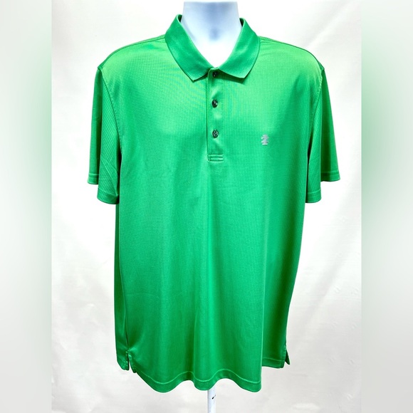 🛍️IZOD GOLF Men’s Kelly green grid‎ pattern golf polo size XL. - Picture 1 of 13